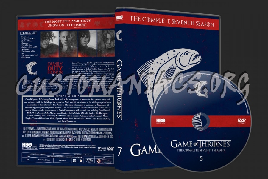 Game of Thrones Complete Collection Labels dvd label