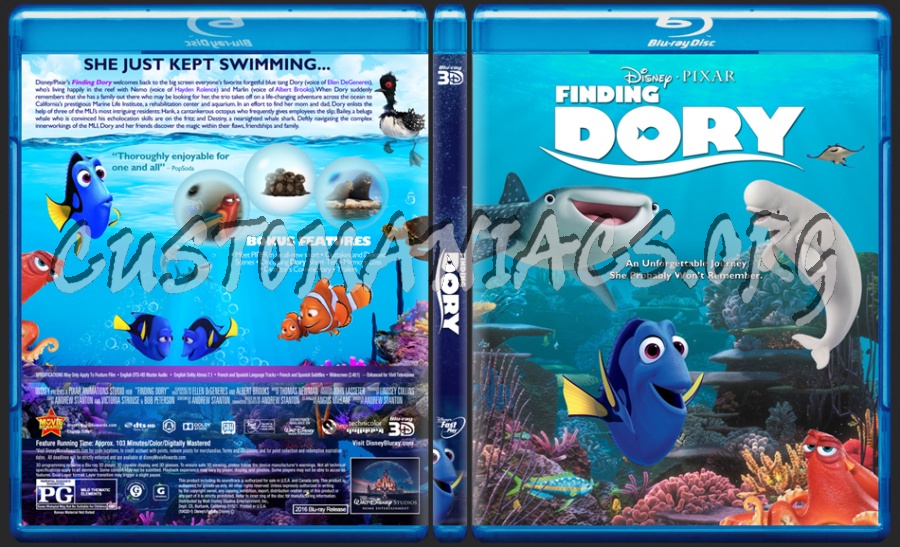 Finding Dory 3D dvd cover