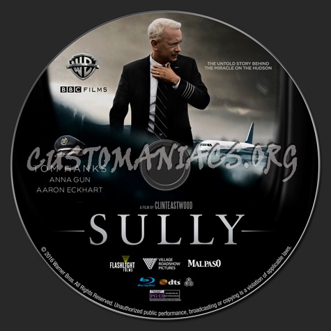 Sully blu-ray label