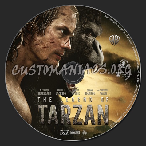 The Legend of Tarzan (2D & 3D) blu-ray label