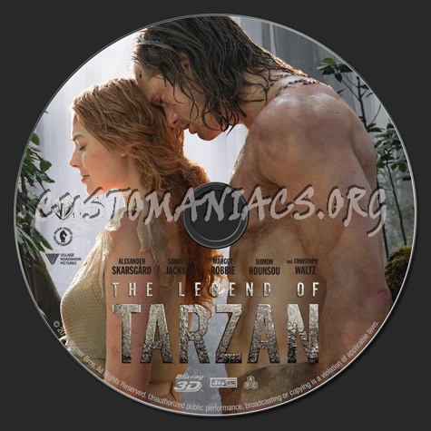 The Legend of Tarzan (2D & 3D) blu-ray label