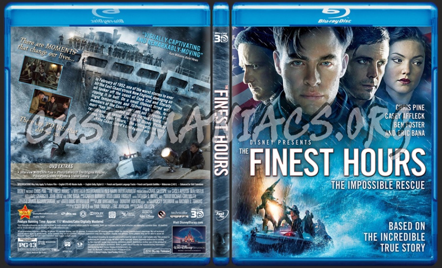 The Finest Hours 3D dvd cover