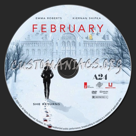 February (aka: The Blackcoat's Daughter) dvd label