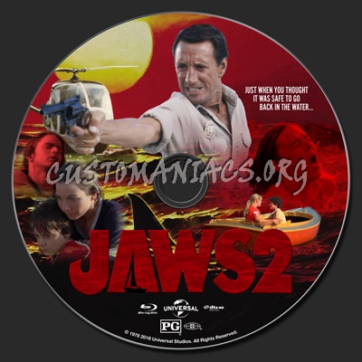 Jaws 2 blu-ray label