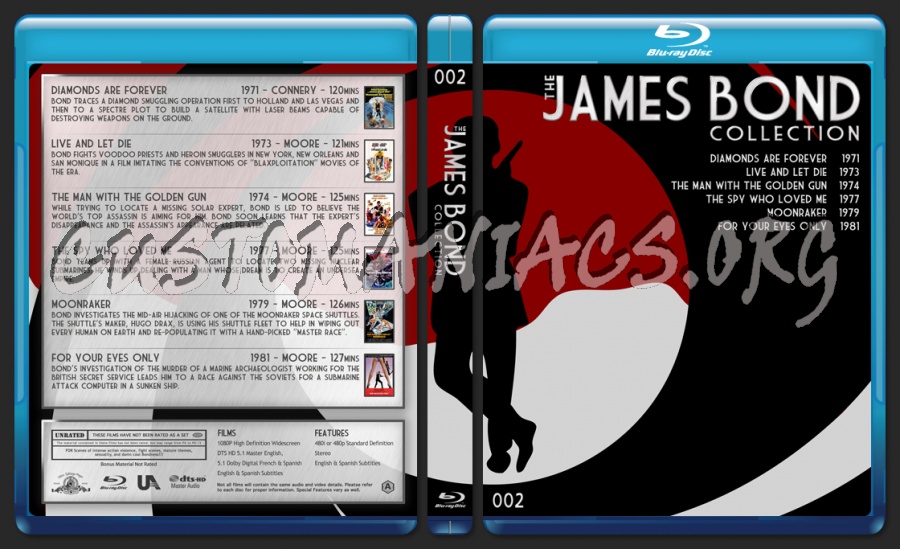 The James Bond Collection blu-ray cover