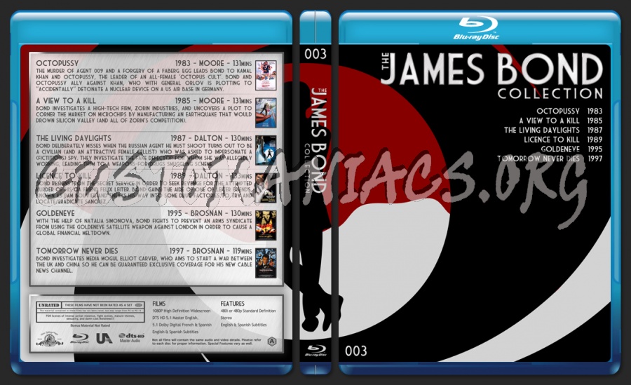 The James Bond Collection blu-ray cover