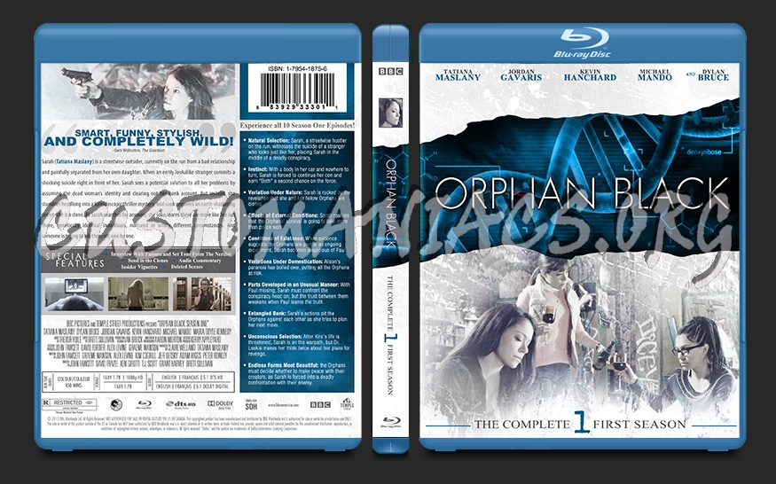 Orphan Black Season 1 blu-ray cover