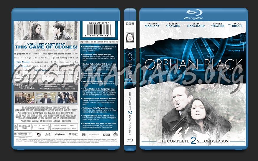 Orphan Black Season 2 blu-ray cover