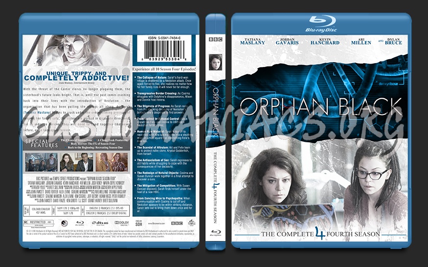 Orphan Black Season 4 blu-ray cover