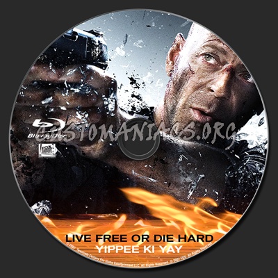 Died Hard 4 - Live Free or Die Hard blu-ray label