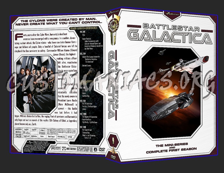 Battlestar Galactica 1 - 2 dvd cover