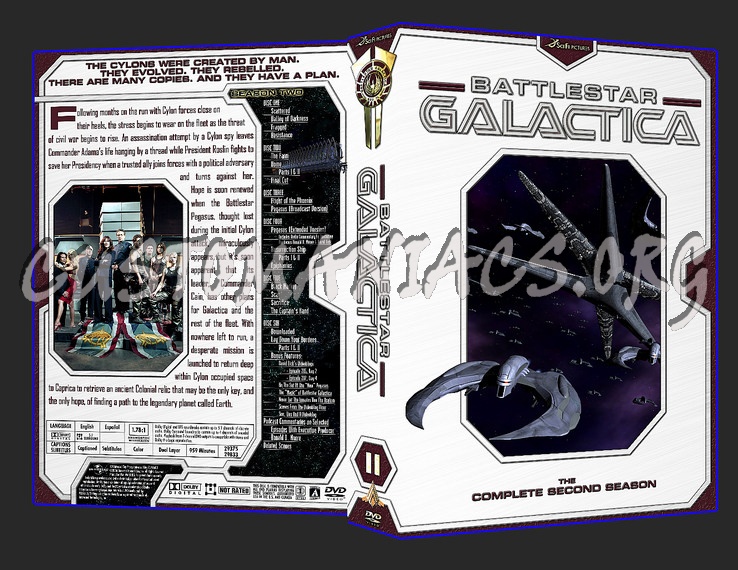 Battlestar Galactica S2 6d dvd cover