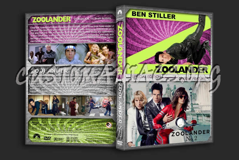 Zoolander Double Feature dvd cover