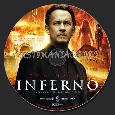 Inferno (2016) blu-ray label