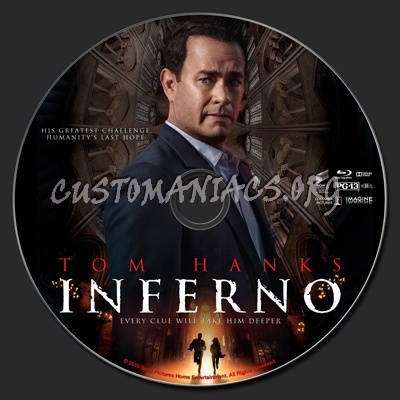 Inferno (2016) blu-ray label