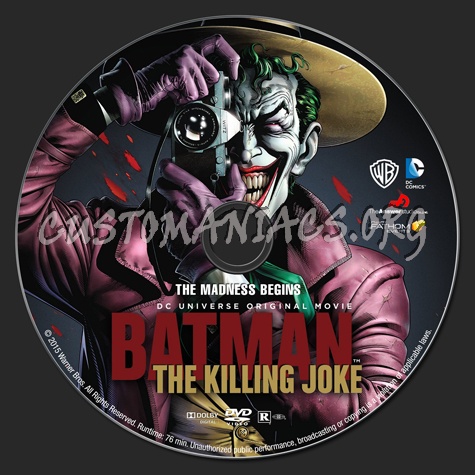 Batman: The Killing Joke dvd label