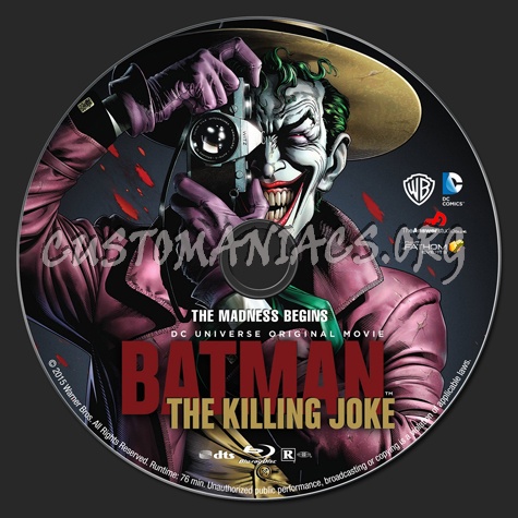 Batman: The Killing Joke blu-ray label