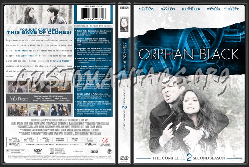 Orphan Black Season 2 dvd cover