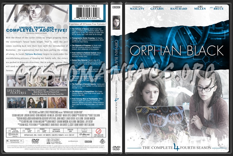 Orphan Black Season 4 dvd cover