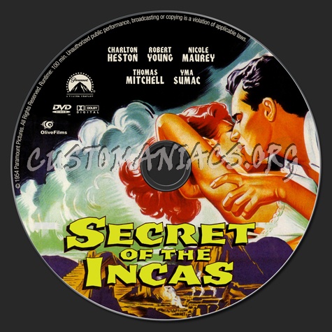 Secret of the Incas dvd label