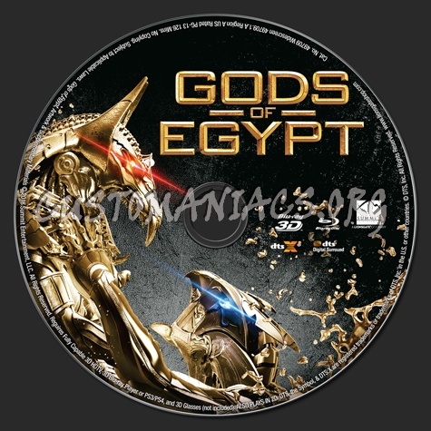 Gods of Egypt 3D blu-ray label