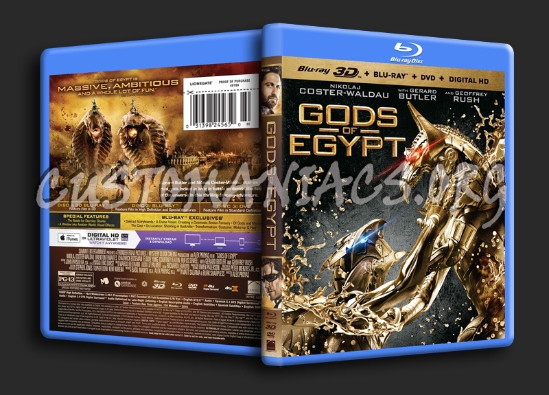 Gods of Egypt 3D blu-ray cover