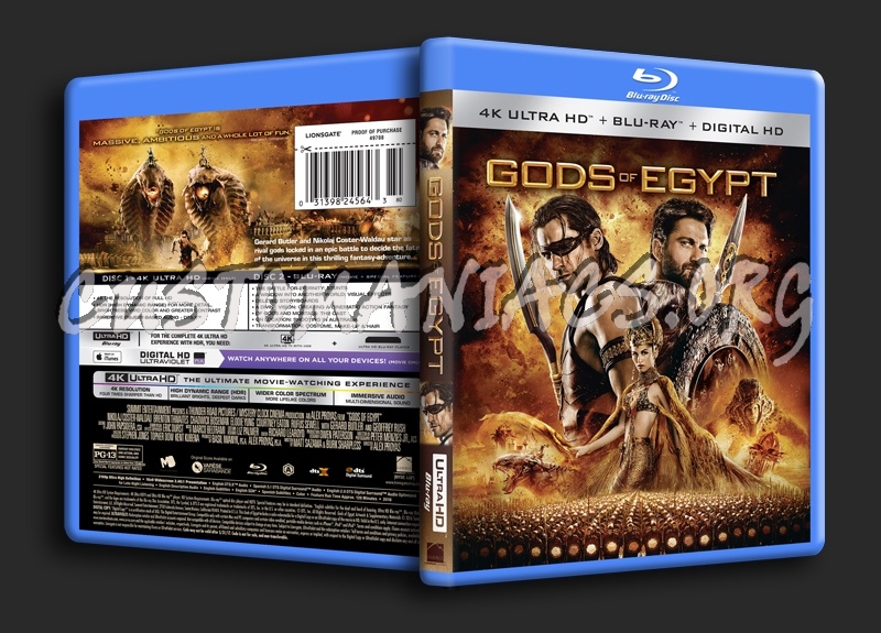 Gods of Egypt 4K blu-ray cover