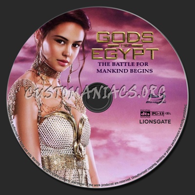 Gods of Egypt blu-ray label