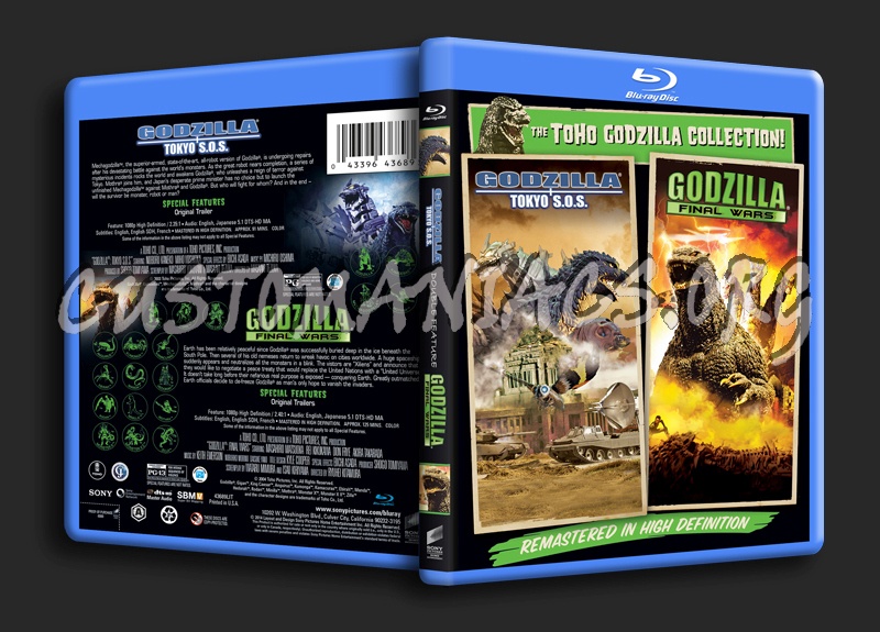Godzilla Tokyo SOS and Godzilla Final Wars blu-ray cover
