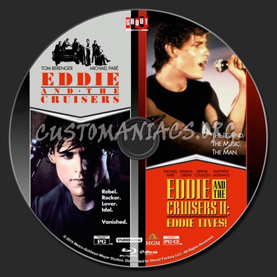 Eddie And The Cruisers 1 & 2 Double Feature blu-ray label