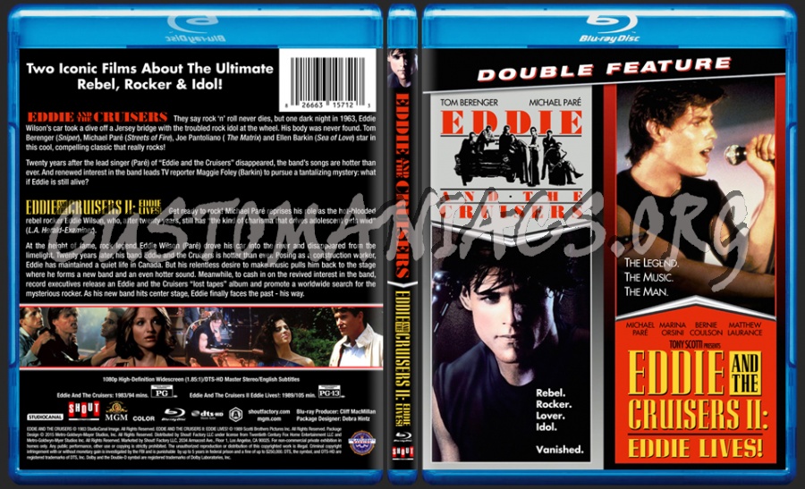 Eddie And The Cruisers 1 & 2 Double Feature dvd cover