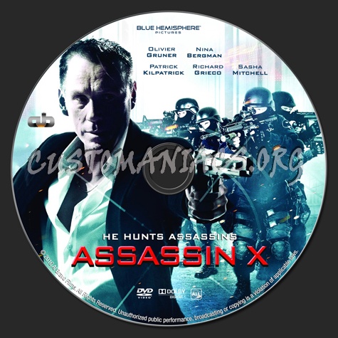 Assassin X dvd label