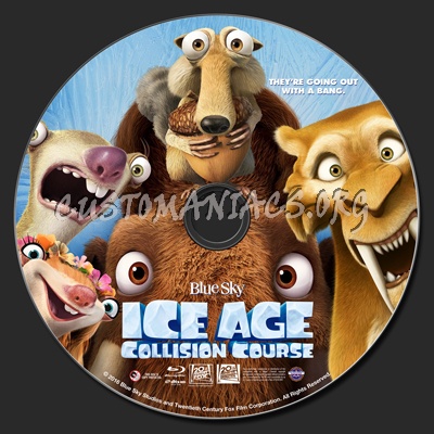 Ice Age: Collision Course blu-ray label