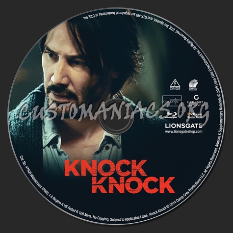 Knock Knock (2016) blu-ray label