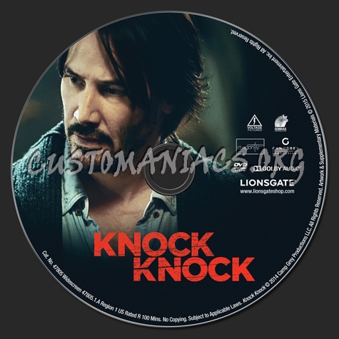 Knock Knock (2016) dvd label