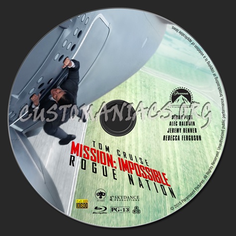 Mission: Impossible - Rogue Nation blu-ray label