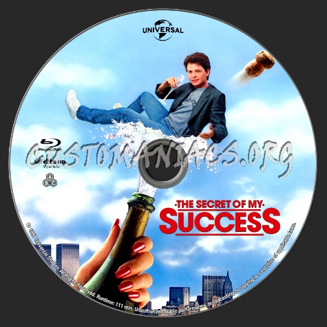 The Secret of my Success blu-ray label