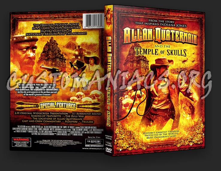 Allan Quatermain and the Temple of Skulls dvd cover
