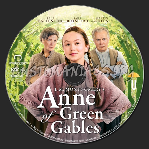Anne of Green Gables (2016) dvd label