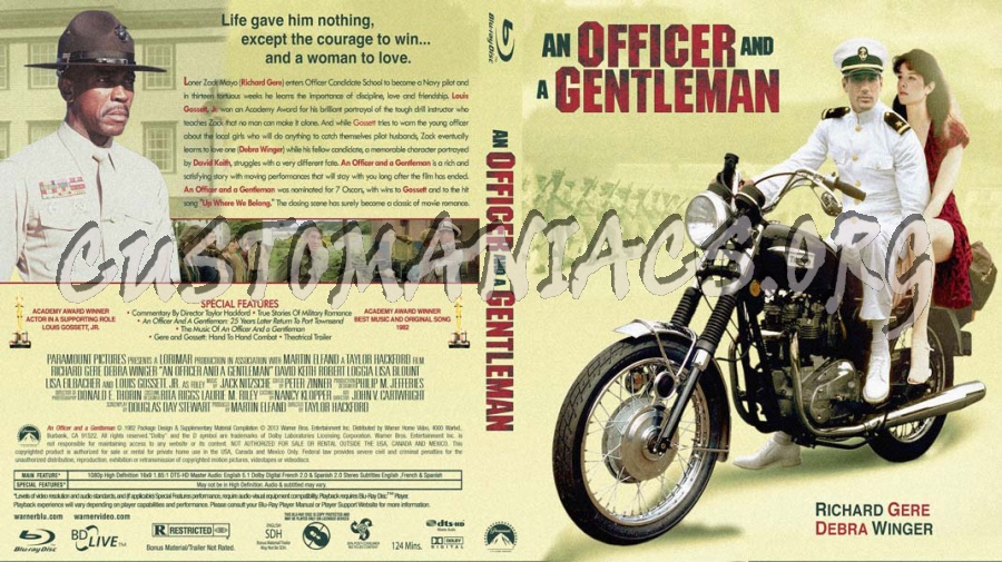 An Officer and a Gentleman blu-ray cover