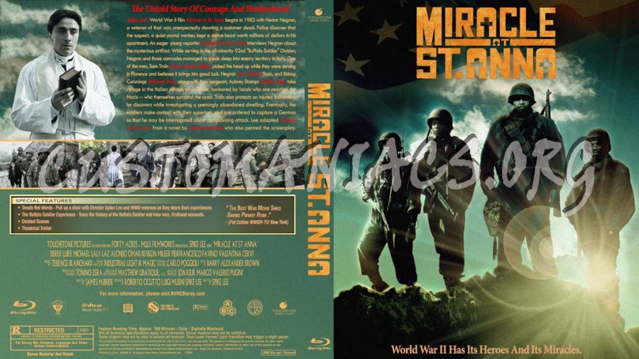 Miracle at St Anna blu-ray cover