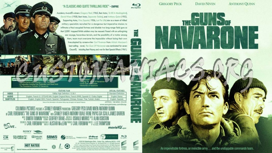 The Guns of Navarone blu-ray cover