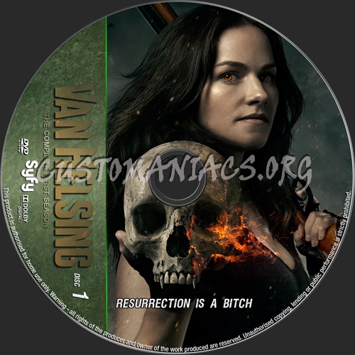 Van Helsing Season 1 dvd label