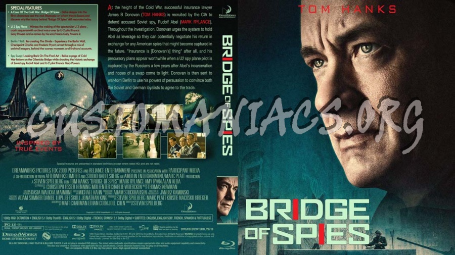 Bridge of Spies blu-ray cover