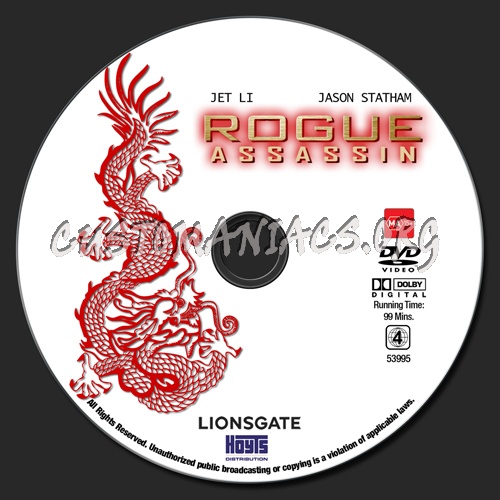 Rogue Assassin dvd label
