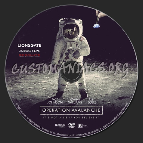 Operation Avalanche dvd label