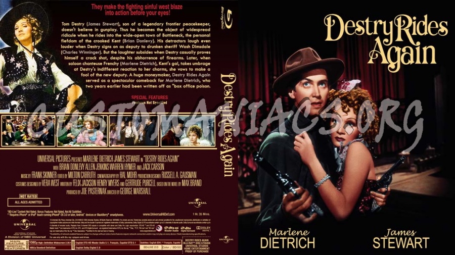 Destry Rides Again blu-ray cover