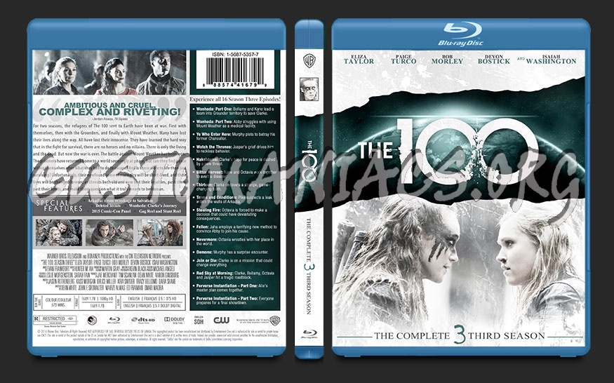 The 100 Season 3 blu-ray cover
