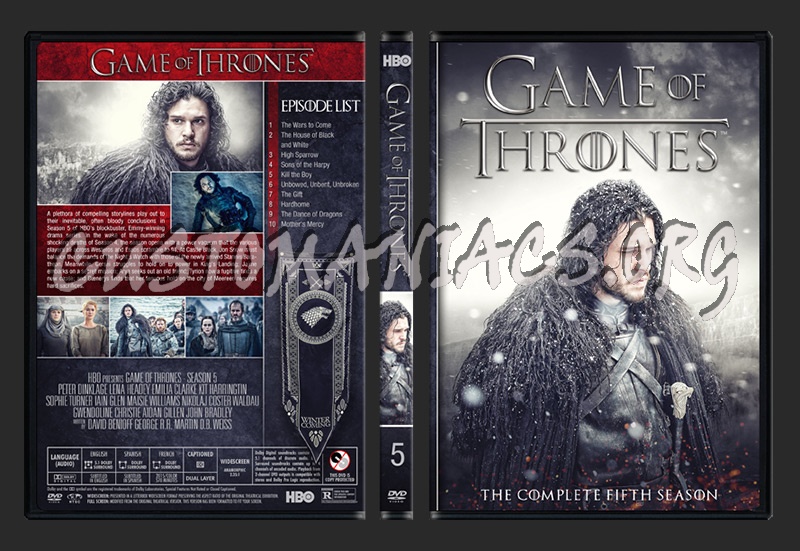 Game Of Thrones Season 5 Dvd Cover Dvd Covers Labels By Customaniacs Id Free Download Highres Dvd Cover