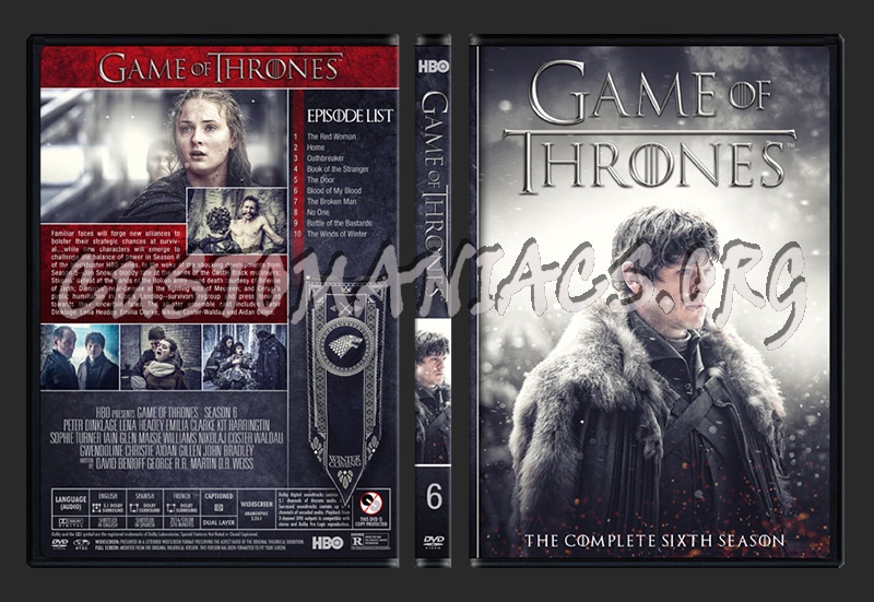Game of Thrones - Season 6 dvd cover